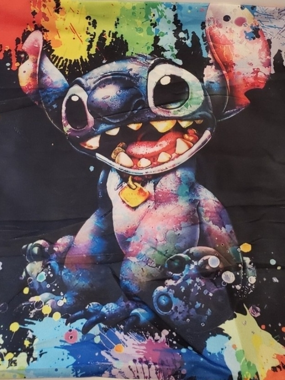 Stitch Kids' Colorful Stitch Graphic Blanket - Multicolor